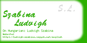 szabina ludvigh business card